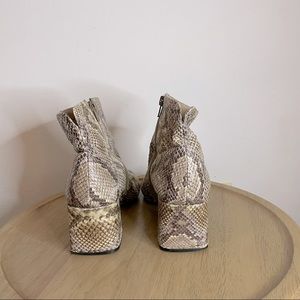 daria snakeskin bootie